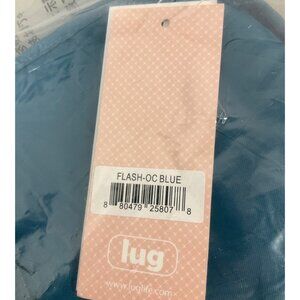 Lug Lay Flat Cosmetic Case - Compact Quilted Travel Organizer, Durable, Ocean Bl